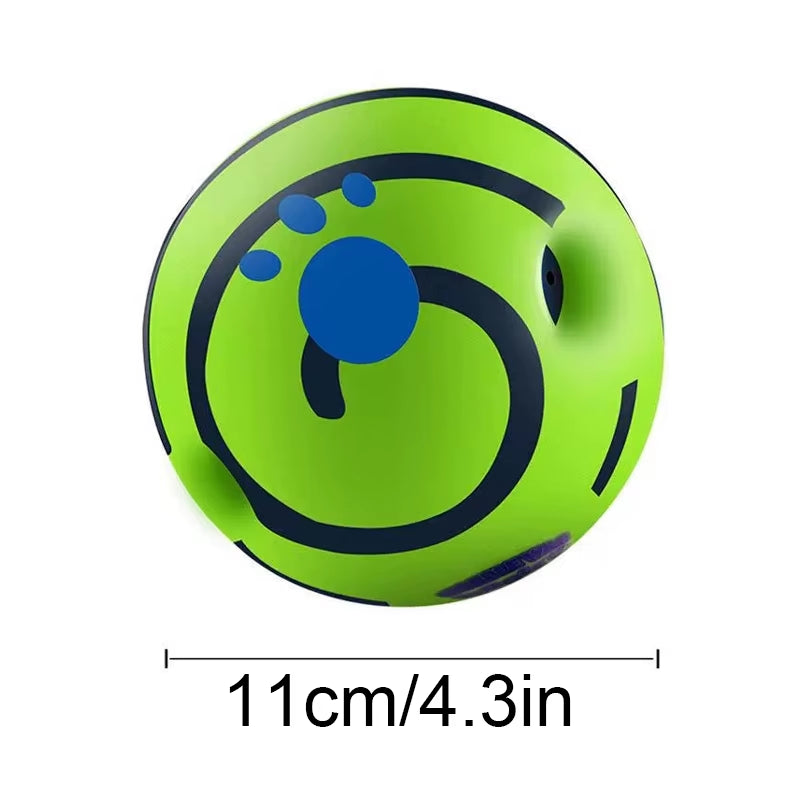 New Hot Wobble Wag Giggle Glow Ball Interactive Dog Attention Toy Fun Giggle Sounds Ball When Rolled or Shaken for Pet Dog Fun