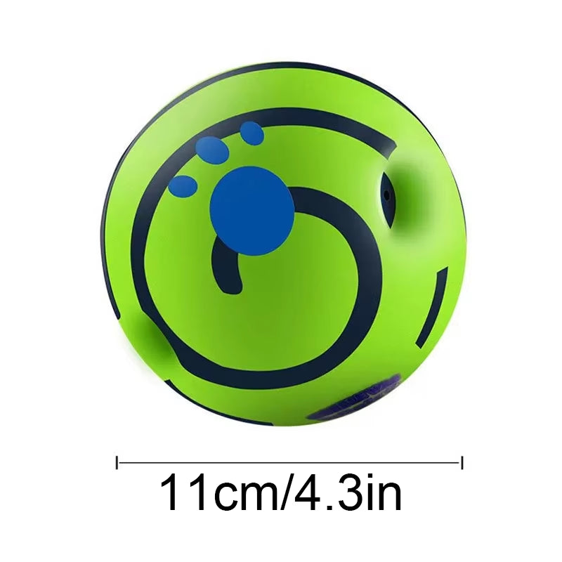 New Hot Wobble Wag Giggle Glow Ball Interactive Dog Attention Toy Fun Giggle Sounds Ball When Rolled or Shaken for Pet Dog Fun